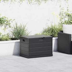 vidaXL Cutie de depozitare pentru grădină Antracit 77.5 x 54.5 x 53 cm imagine