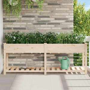 vidaXL Vază pentru Grădină Bej 203 x 53 x 76.5 cm Lemn de brad solid imagine