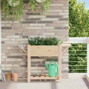 vidaXL Vază pentru Grădină Bej 111 x 37 x 76.5 cm Lemn de brad solid imagine