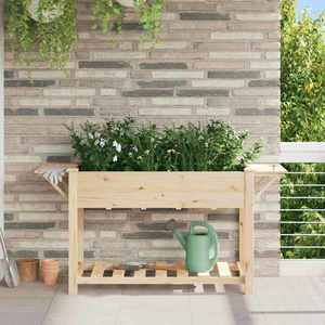 vidaXL Vază pentru Grădină Bej 155 x 59 x 76.5 cm Lemn de brad solid imagine