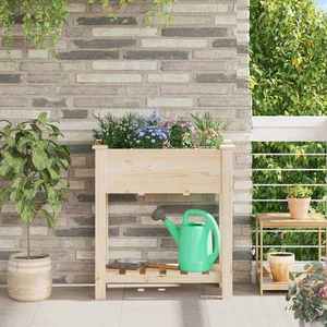 vidaXL Vază pentru Grădină Bej 71 x 37 x 76.5 cm Lemn de brad solid imagine