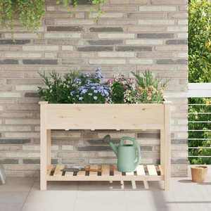 vidaXL Vază pentru Grădină Bej 115 x 59 x 76.5 cm Lemn de brad solid imagine