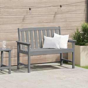 vidaXL Bancă de grădină cu pernă Gri deschis 120 x 59 x 88cm Plastic imagine