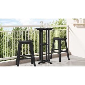 vidaXL Masă de bar Negru 55 x 55 x 107 cm HDPE imagine