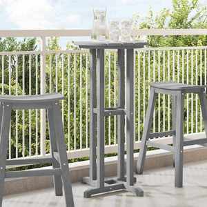 vidaXL Masă de bar Gri deschis 55 x 55 x 107 cm HDPE imagine