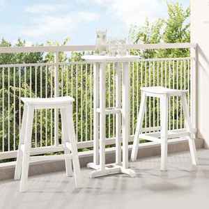 vidaXL Scaun de bar 2 pcs Alb 52 x 43 x 73.5cm Plastic imagine