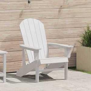 vidaXL Scaun Adirondack Alb 74 x 82 x 92cm Plastic imagine