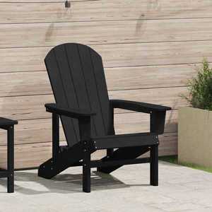 vidaXL Scaun Adirondack Negru 74 x 82 x 92cm Plastic imagine