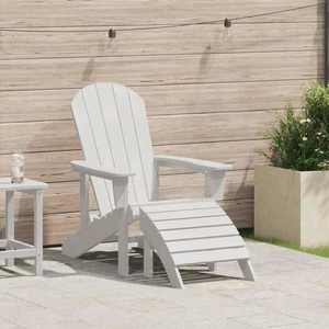 vidaXL Scaun Adirondack Alb 74 x 82 x 92cm Plastic imagine