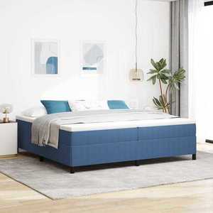 vidaXL Cadru de pat albastru 200 x 200 cm Țesătură de catifea imagine