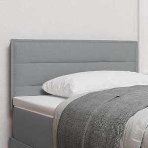 vidaXL Tăblie cap cu headboard Manual Gri deschis 90 cm țesătură imagine