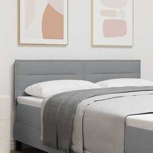 vidaXL Tăblie cap cu headboard Manual Gri deschis 160 cm țesătură imagine