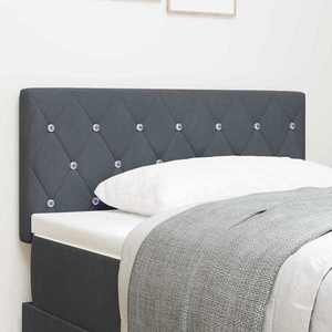 vidaXL Tăblie din Catifea Argyle cu headboard Gri închis 90 cm Catifea imagine