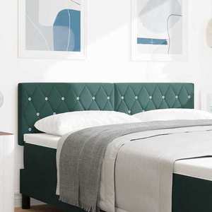 vidaXL Tăblie din Catifea Argyle Manual Verde închis 160 cm Catifea imagine