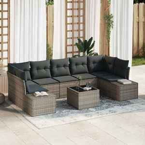 vidaXL Set de canapele pentru grădină Manual 8 pcs Gri 55 x 55 x 37 cm imagine