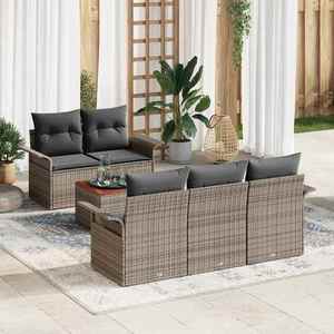 vidaXL Set de canapele pentru grădină Manual 6 pcs Gri 55 x 55 x 37 cm imagine