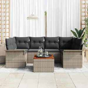 vidaXL Set de canapele pentru grădină Manual 7 pcs Gri 55 x 55 x 37 cm imagine