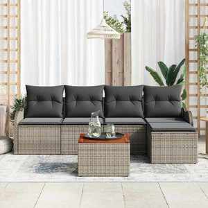 vidaXL Set de canapele pentru grădină 6 pcs Gri imagine