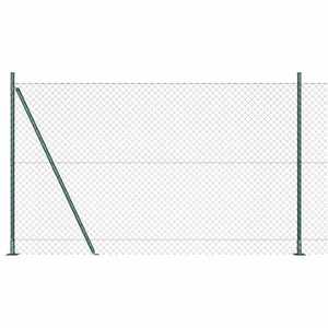 vidaXL Împrejmuire din plasă cu stâlpi Verde 1.6 x 10 m Oțel imagine