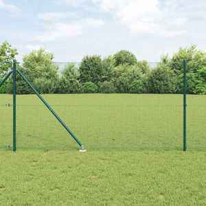 vidaXL Îngrădire cu stâlpi Verde 1.2 x 25 m Oțel imagine
