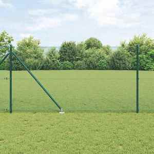 vidaXL Îngrădire cu stâlpi Verde 1.4 x 25 m Oțel imagine