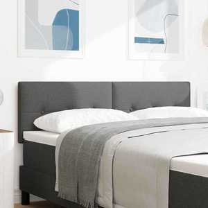 vidaXL Tăblie cap cu headboard Manual Gri închis 160 cm țesătură imagine
