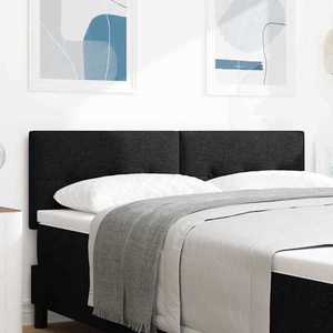 vidaXL Tăblie cap cu headboard Manual Negru 160 cm țesătură imagine