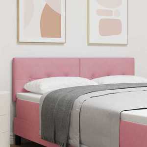 vidaXL Tăblie cap Pe perete cu headboard Manual Roz 160 cm Catifea imagine