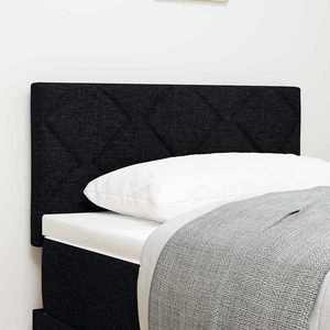 vidaXL Tăblie din Țesătură Geometric cu headboard Negru 80 cm țesătură imagine