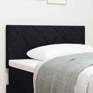 vidaXL Tăblie din Țesătură Geometric cu headboard Negru 90 cm țesătură imagine