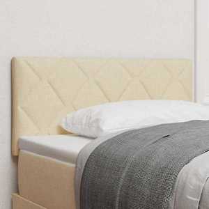 vidaXL Tăblie din Țesătură Geometric cu headboard Crem 90 cm țesătură imagine