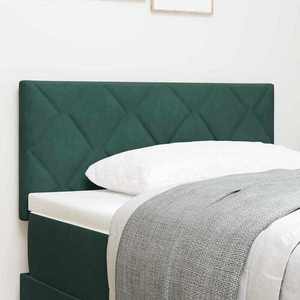 vidaXL Tăblie cap Pe perete Geometric Verde închis 100 cm Catifea imagine