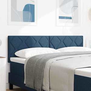 vidaXL Tăblie din Țesătură Geometric Manual albastru 144 cm țesătură imagine