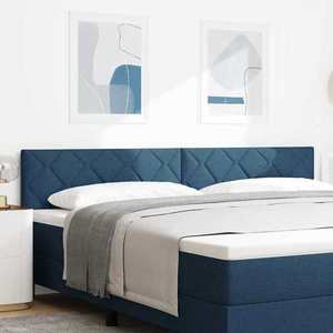 vidaXL Tăblie din Țesătură Geometric Manual albastru 200 cm țesătură imagine