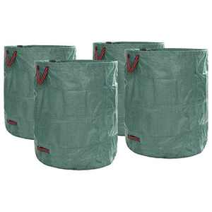vidaXL Saci pentru deșeuri din grădină 4 pcs Verde 79 x 79 x 99.5 cm imagine