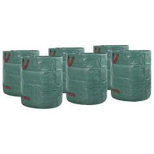 vidaXL Saci pentru deșeuri din grădină 12 pcs Verde 67 x 67 x 75.5 cm imagine