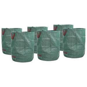 vidaXL Saci pentru deșeuri din grădină 12 pcs Verde 66 x 66 x 83.5 cm imagine