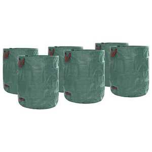 vidaXL Saci pentru deșeuri din grădină 12 pcs Verde 79 x 79 x 99.5 cm imagine