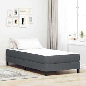 vidaXL Saltea de pat cu saltea Gri 90 x 190 cm țesătură imagine