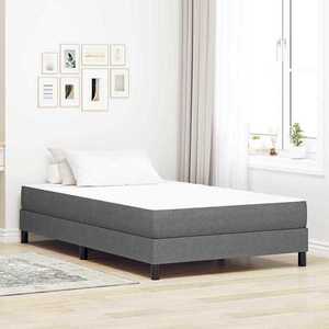 vidaXL Saltea de pat cu saltea Gri deschis 120 x 190 cm țesătură imagine