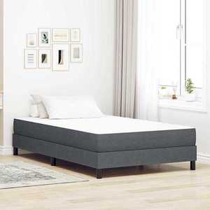 vidaXL Saltea de pat cu saltea Gri 120 x 200 cm țesătură imagine