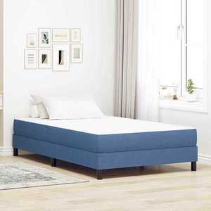 vidaXL Saltea de pat cu saltea albastru 120 x 200 cm țesătură imagine