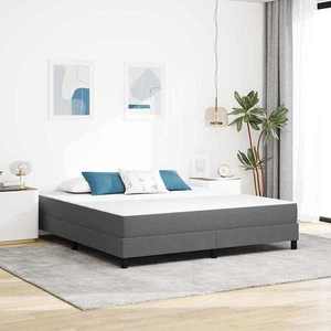 vidaXL Saltea de pat cu saltea Gri deschis 180 x 200 cm țesătură imagine