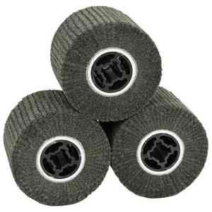 vidaXL Role de șlefuire 3 pcs Negru 12 x 12 x 10 cm fibră sintetică imagine