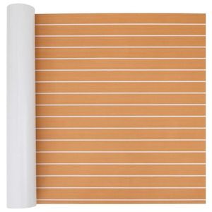 vidaXL Pardoseală pentru bărci maro și alb 240 x 90 cm Spumă EVA imagine