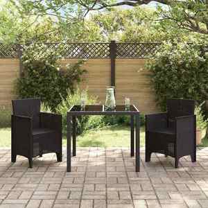 vidaXL Scaun pentru Grădină 2 pcs Maro Dimensiune: 53 x 49 x 85 cm PP imagine