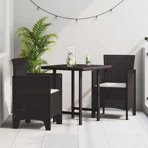 vidaXL Scaun pentru Grădină 2 pcs Maro Dimensiune: 53 x 49 x 85 cm PP imagine