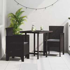 vidaXL Scaun pentru Grădină 2 pcs Maro Dimensiune: 53 x 49 x 85 cm PP imagine