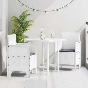 vidaXL Scaun pentru Grădină 2 pcs Alb Dimensiune: 53 x 49 x 85 cm PP imagine