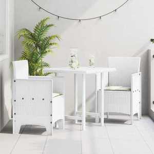 vidaXL Scaun pentru Grădină 2 pcs Alb Dimensiune: 53 x 49 x 85 cm PP imagine
